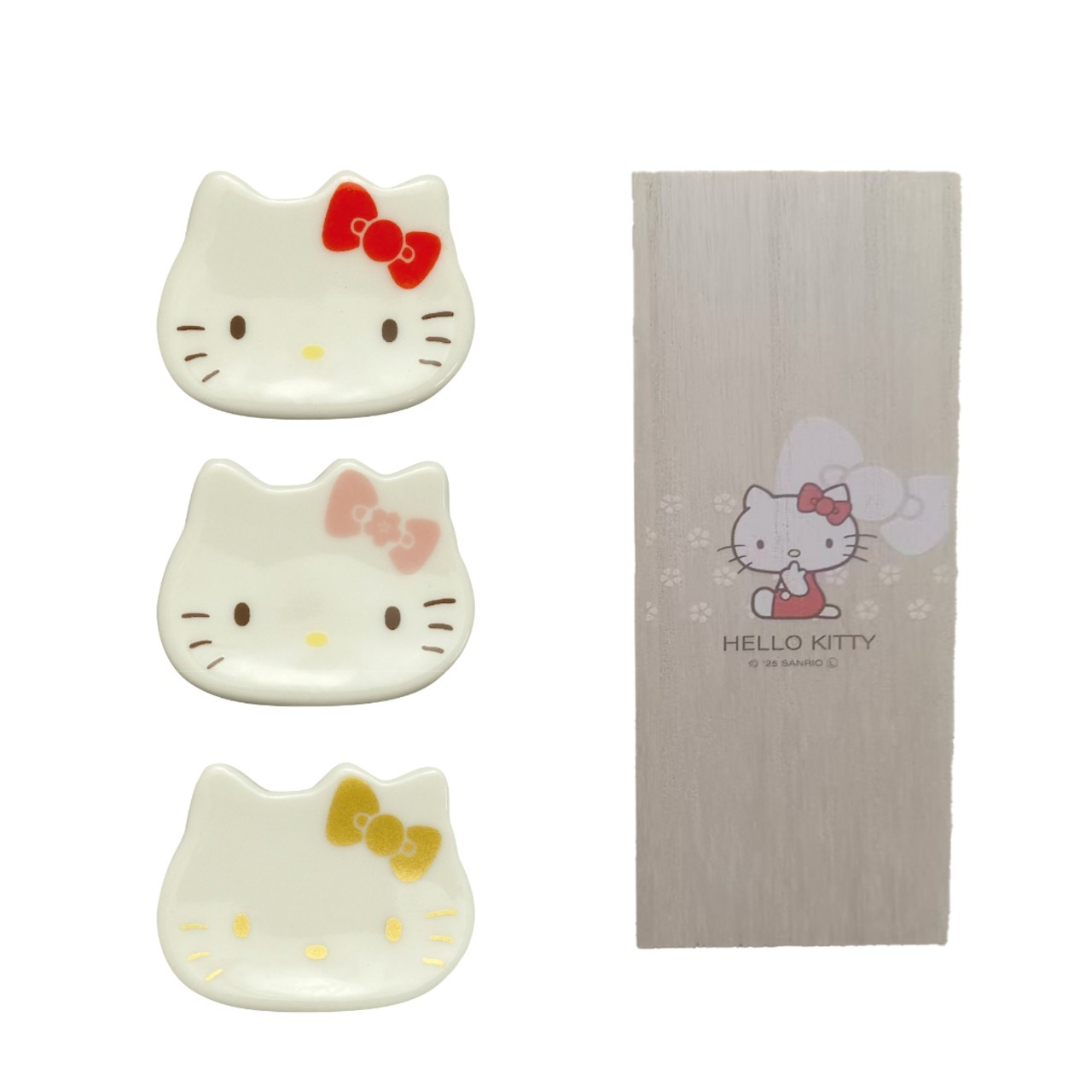 ハローキティ】木箱入箸置き3個セット | ハローキティのプレゼント