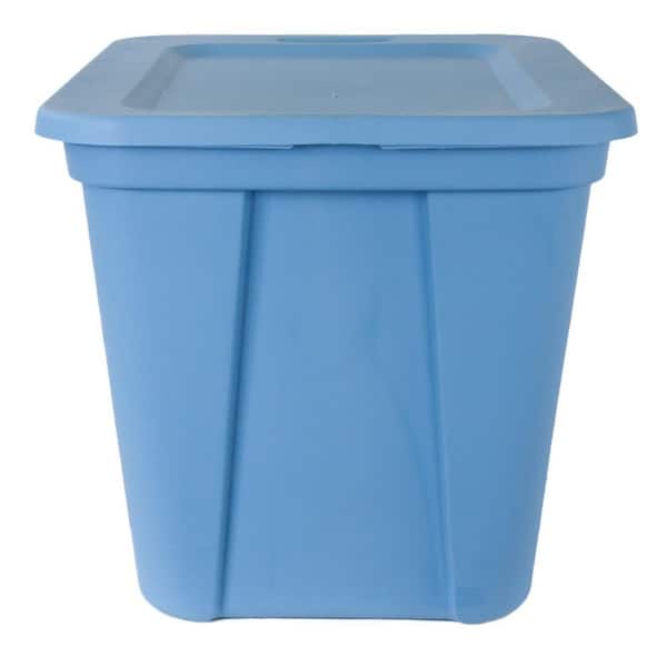 HDX HDX 20 Gal. Square Tote-Sky Blue 2120-4422722708 - The Home Depot