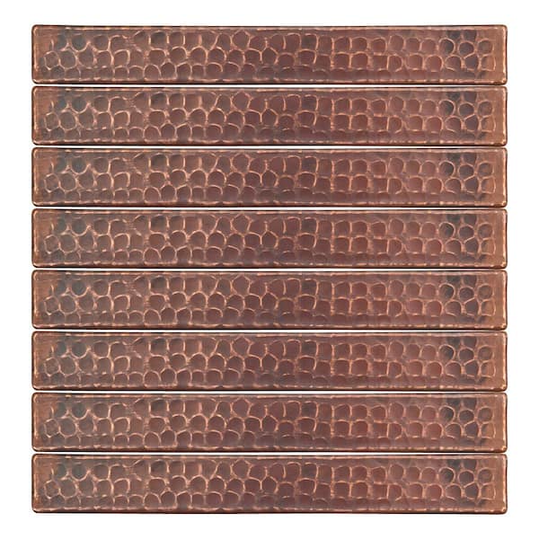 Premier Copper Products 1 in. x 8 in. Hammered Copper Decorative