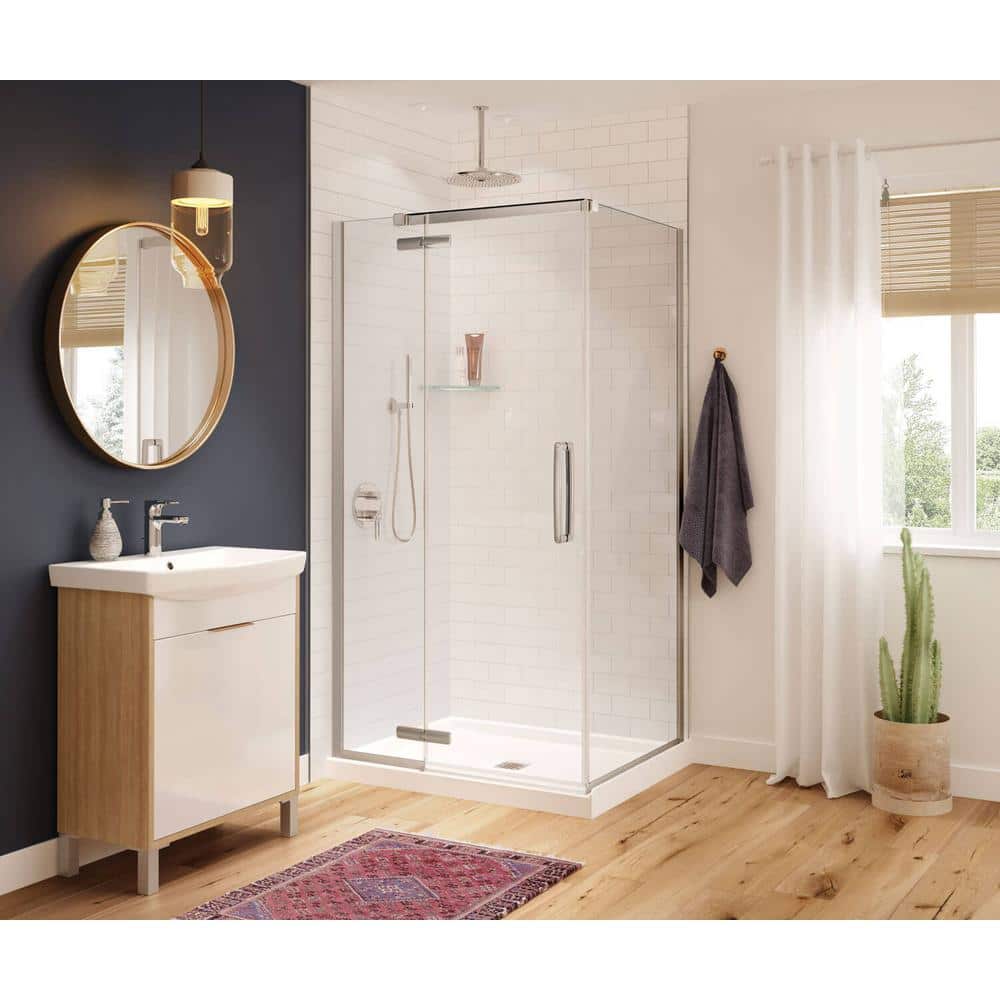 MAAX Hana 42 in. x 34 in. x 75 in. Frameless Rectangular Pivot