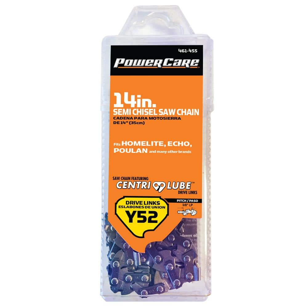Powercare 14 in. Y52 Semi Chisel Chainsaw Chain CL15052PC2 - The