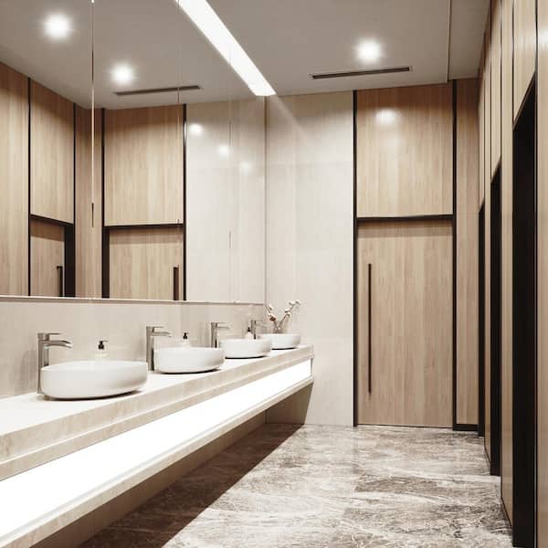 VIGO Peony Modern White Matte Stone 20 in. L x 15 in. W x 5 in. H