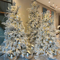 K171176LED - Flocked Atka Pine Christmas Tree | Vickerman