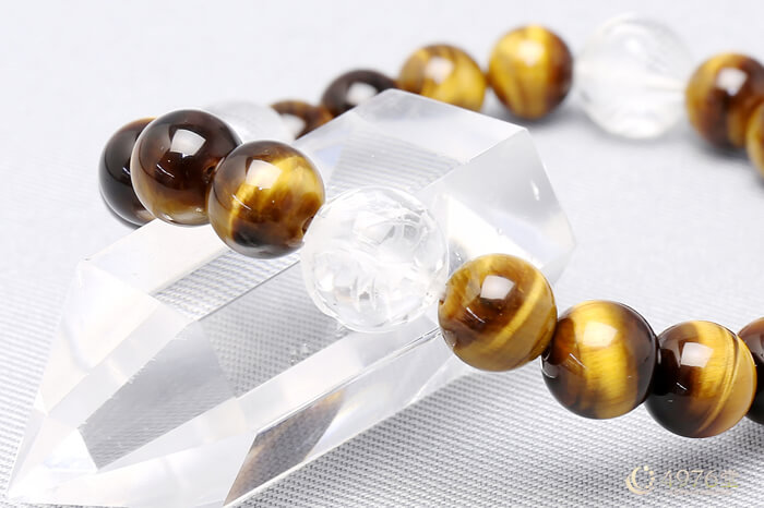 タイガーアイ・四神獣水晶 ブレスレット 8mm ｜ 天然石通販の4976堂