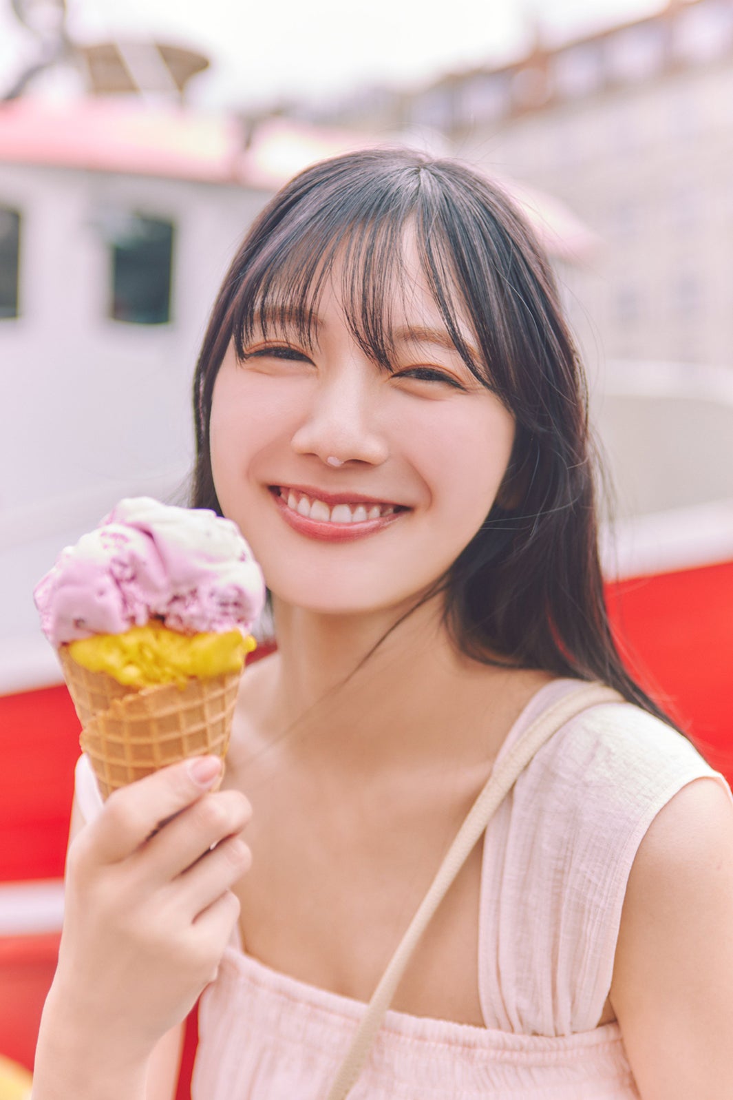 日向坂46河田陽菜、自宅からぬいぐるみ持参 爽やかパジャマ姿の2nd写真