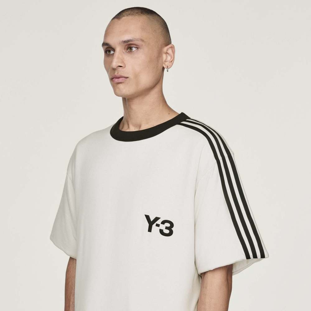 Y-3 PADDED SHORT SLEEVE TEE 3-STRIPES Y-3│Y-3 ワイスリー