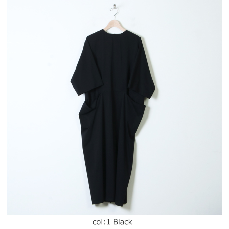 08sircus (ゼロエイトサーカス) High gauge jersey drape pocket dress