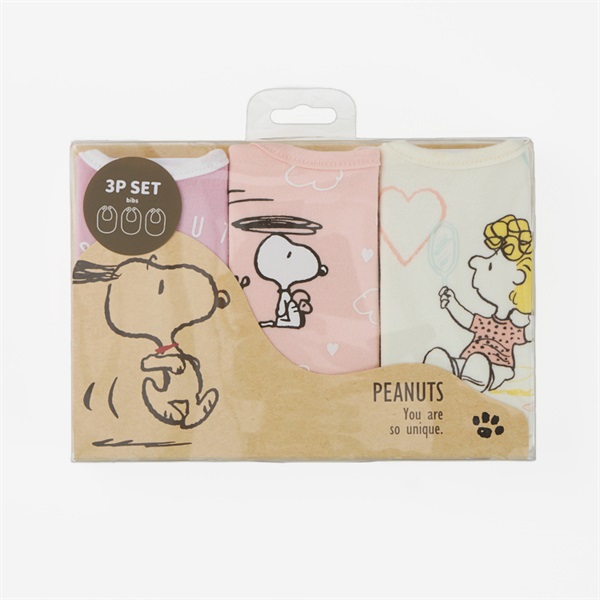 PEANUTS スヌーピー スタイ 3枚組 ピンク ベビー ギフト | イオン