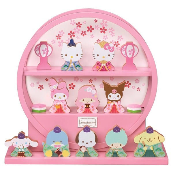 寿慶 サンリオキャラクターズ木製おひなさま10人飾り 4944358077733