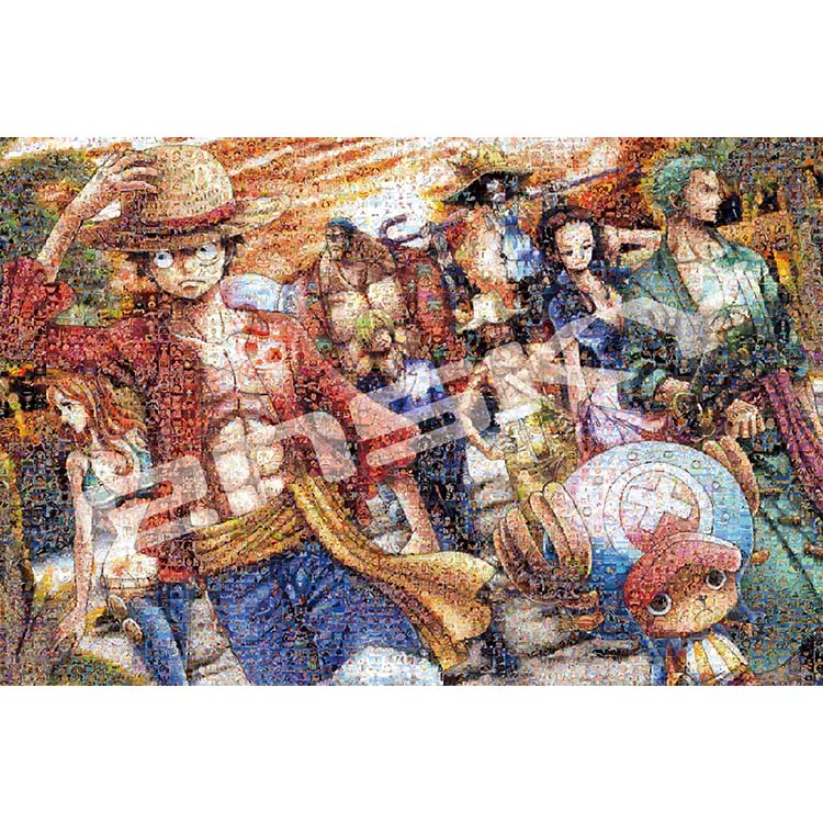 ジグソーパズル ワンピースモザイクアート 上陸 1000ピース (完成