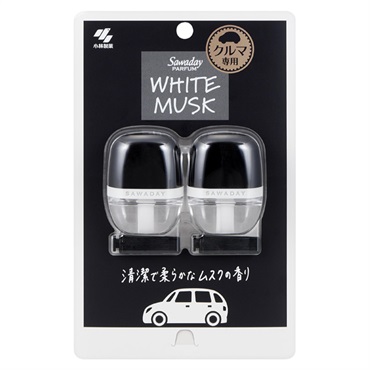 Sawaday クルマ専用クリップ パルファム ホワイトムスク 12ml サワデー