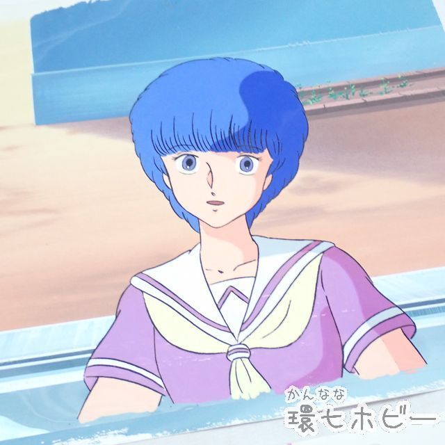 Kh136◇当時物 セル画 夢戦士ウイングマン 背景付き 夢あおい アニメ