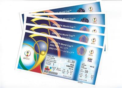 2002 FIFA World Cup Unused Tickets; Matches Played in Korea and