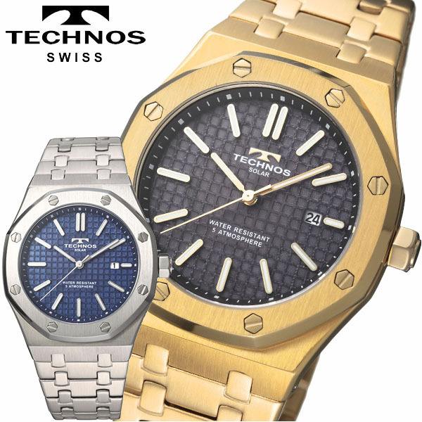 TECHNOS テクノス 腕時計 メンズ ウォッチ ソーラー 5気圧防水 3針