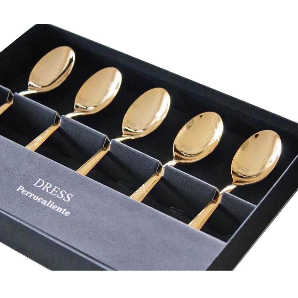 DRESS-GD -Tea Spoon【ドレス - ゴールド-ティースプーン】 5本セット