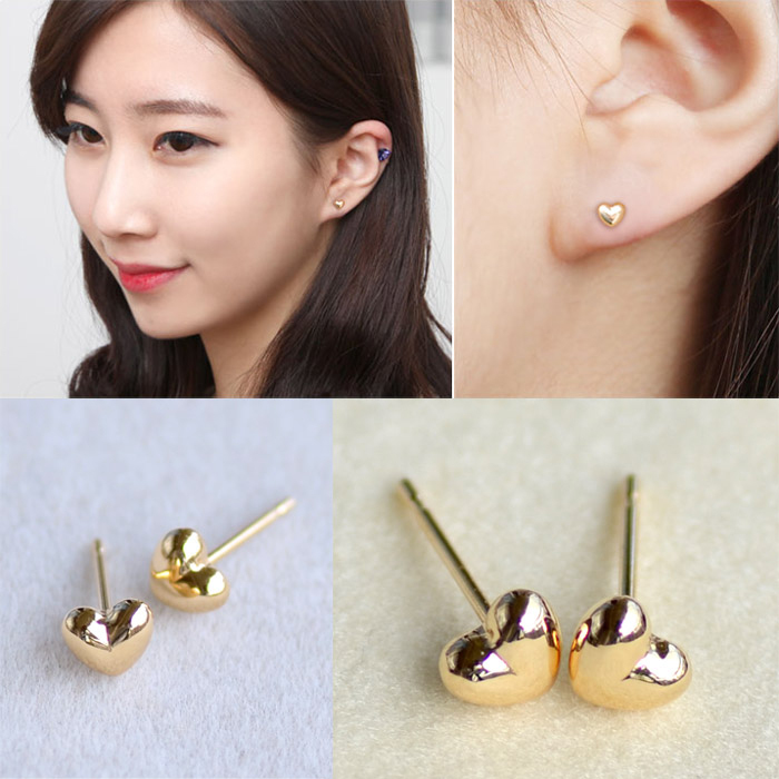ハートピアス】18kハートピアス ピアス ハート 4mm 18k 18金 ハート