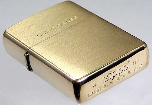 名入れ】zippo ライター (ジッポーライター) ソリッドブラス(真鍮無垢