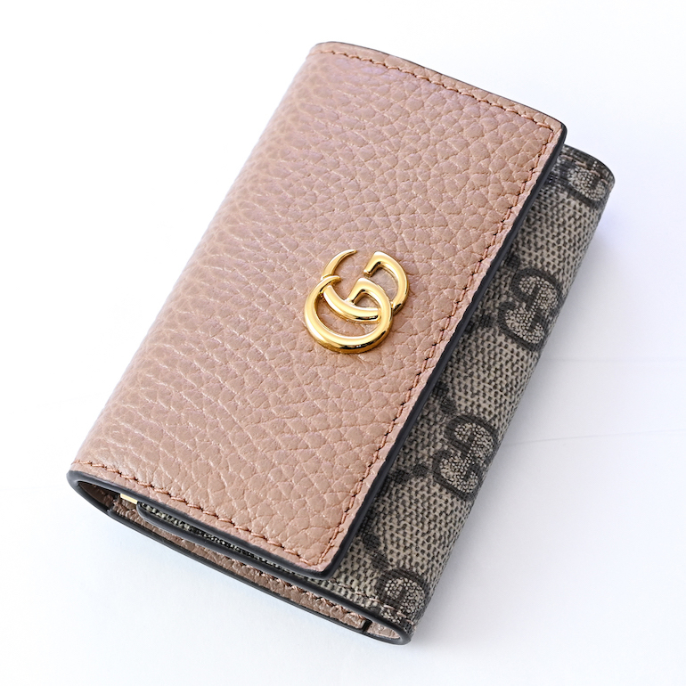 名入れ無料】 グッチ GUCCI キーケース プチ マーモント ダラーカーフ