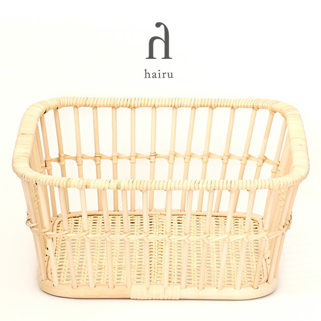 即納 ツルヤ商店 ハイル 脱衣かご スクエア h180[籐 ラタン 収納