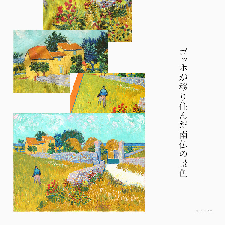 フランス製 シルクスカーフ 高級 絵画 おしゃれ 薄手 シルク 100