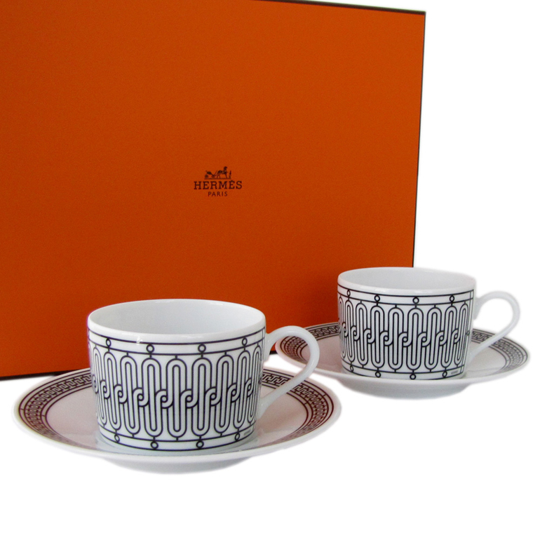 エルメス 食器 HERMES Hデコ 037016P2 ティーカップ＆ソーサー ペア