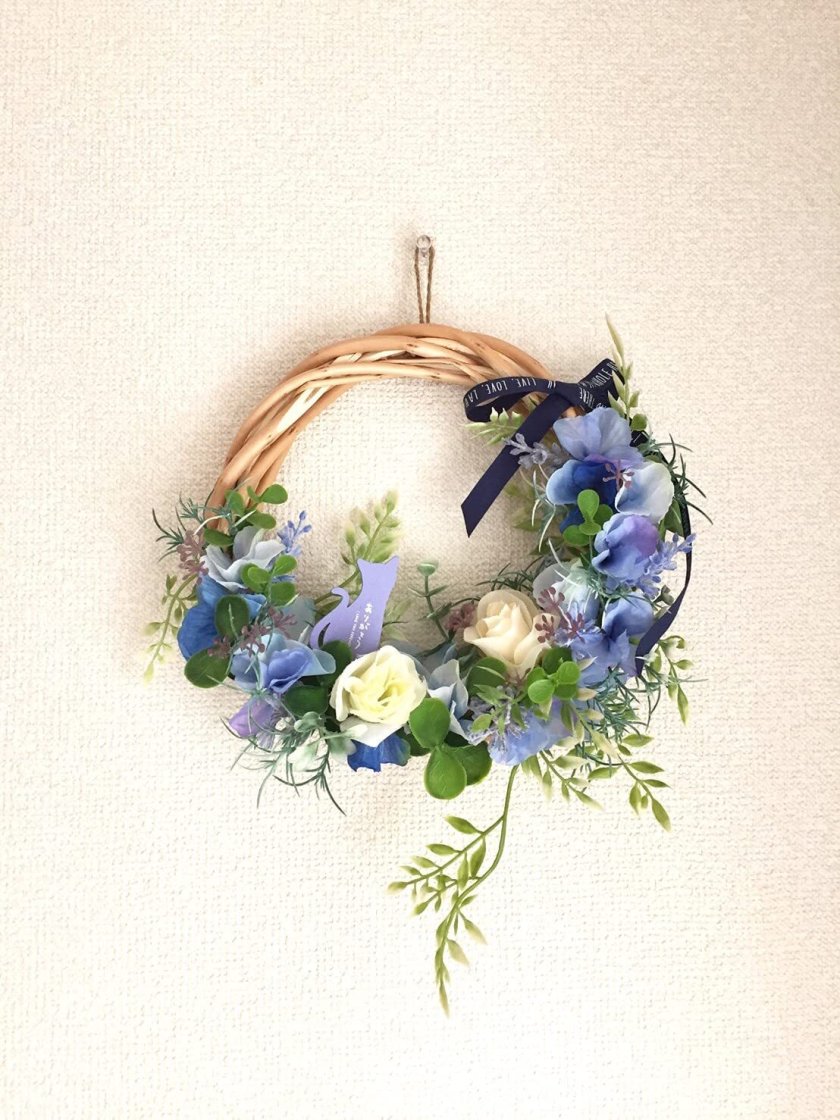 紫陽花リース ギフト・お祝い用 敬老の日 アーティフィシャルフラワー