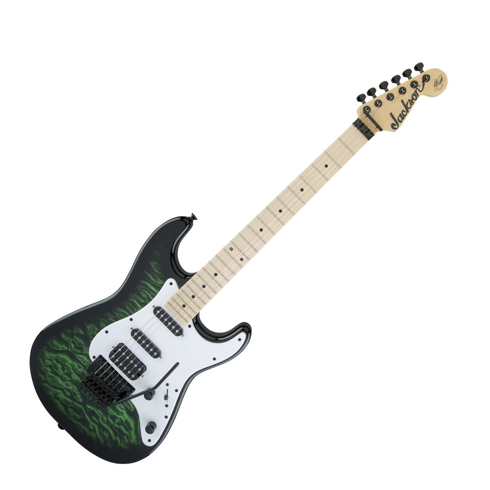 Jackson X Series Signature Adrian Smith SDXQM Transparent Green
