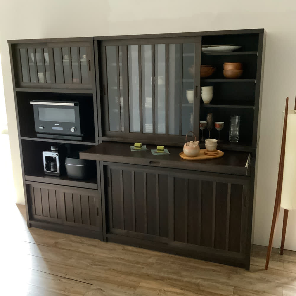 日本製 桐天然木水屋シリーズ レンジボード・幅80cm 通販 - ディノス