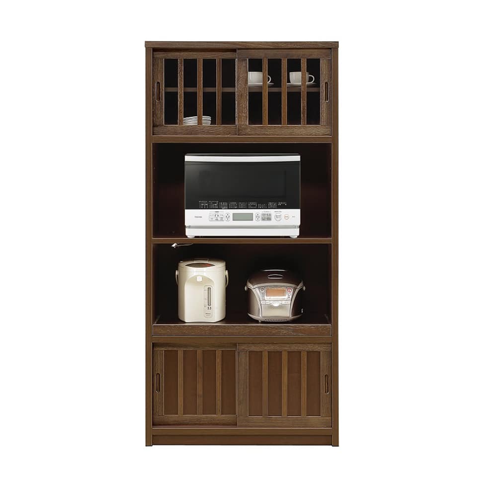 日本製 桐天然木水屋シリーズ レンジボード・幅80cm 通販 - ディノス