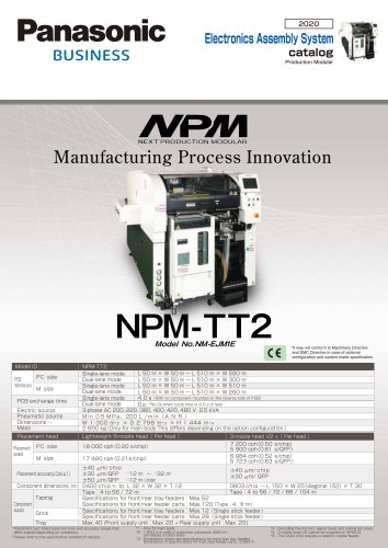 NPM-TT2 - Panasonic Factory Automation Company - PDF Catalogs