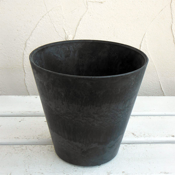 園芸ネット本店｜アートストーン ラウンド ブラック 17cm（直径16cm