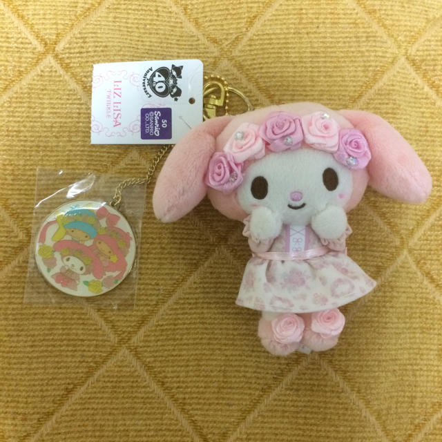 マイメロディリズリサリズメロマスコットホルダーぬいぐるみ限定新品