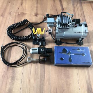 エアテックス エアブラシセット コンプレッサー APC-001 ハンドピース