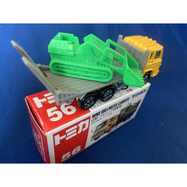 TOMMY - トミカ 青TOMY□56 日野 ブルドーザ運搬車 の通販 by まあ