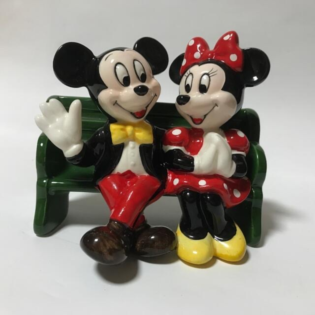Disney - ベンチに座るミッキーとミニーのオブジェの通販 by うた shop