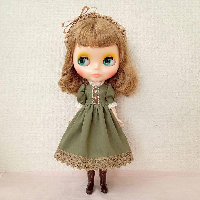 ハンドメイド「カントリー風ワンピースセット 緑」ネオブライス・リカ
