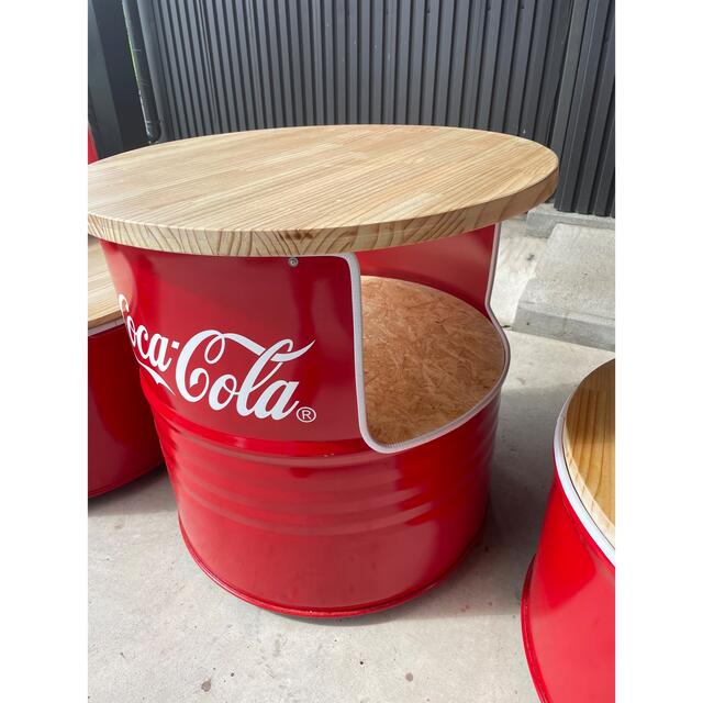 ドラム缶リメイク ローテーブルセットの通販 by H&M FACTORY｜ラクマ