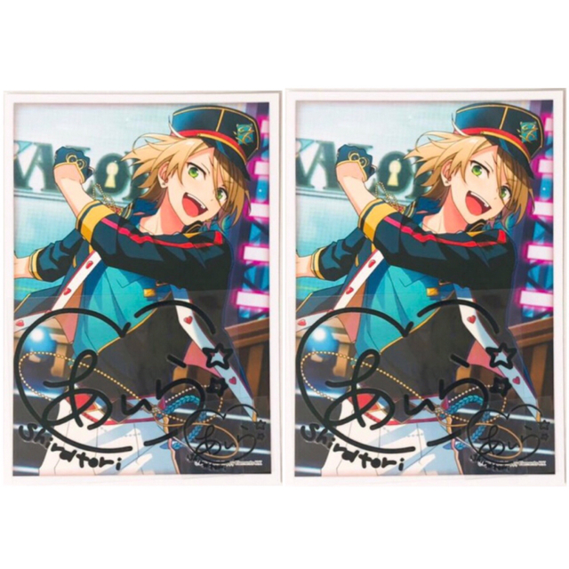 新品☆あんスタ【白鳥藍良】サインステッカー☆New stars☆2点セットの