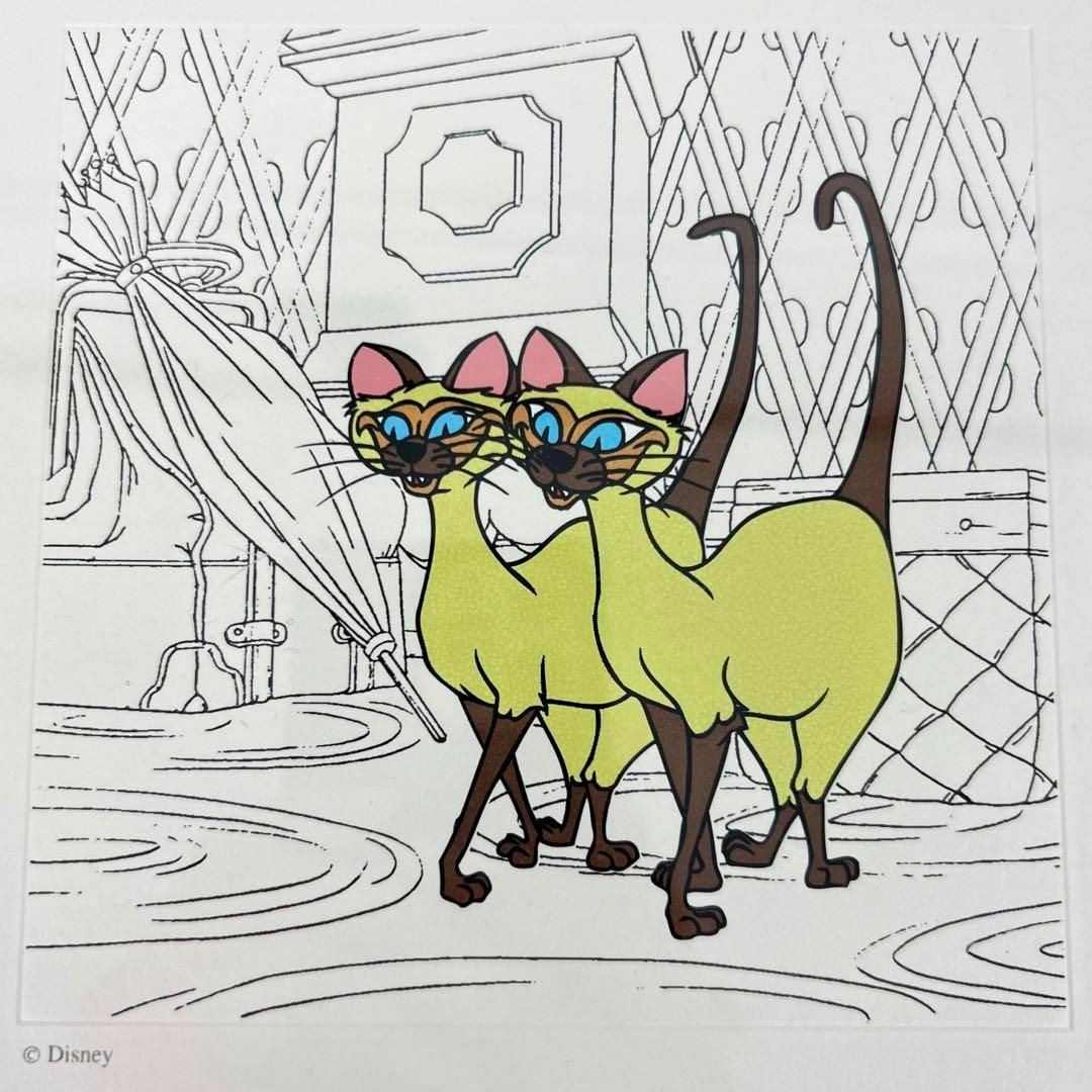 Disney - 限定7500枚☆わんわん物語 シャムネコ サイとアム 絵画