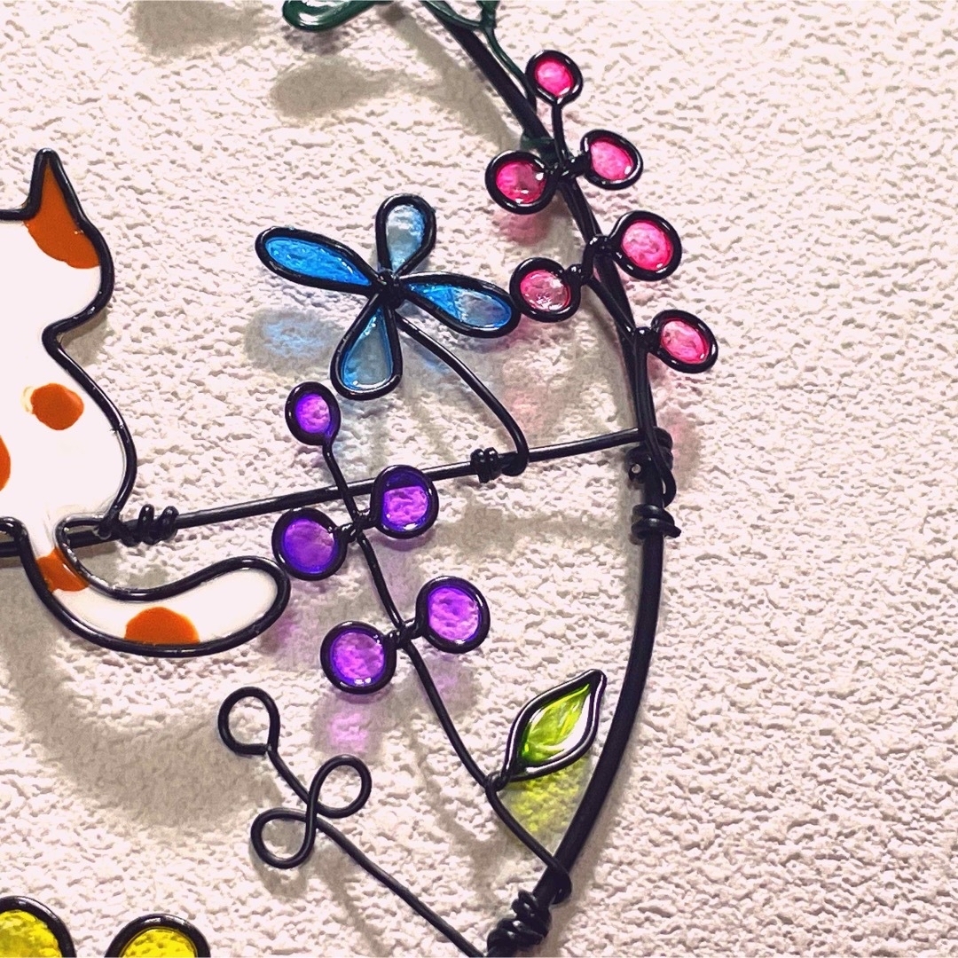 WL NE14 ネコねこ猫】ディップアート ワイヤークラフト ワイヤーアート