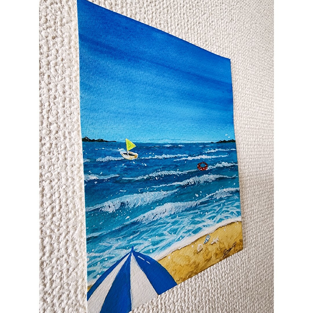 水彩画 風景画 海の絵の通販 by ☆ハッピーカラー☆｜ラクマ