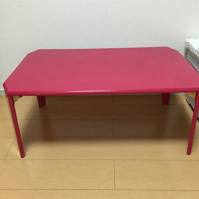 2月24日までショッキングピンク☆フロアテーブル☆ちゃぶ台サイズの