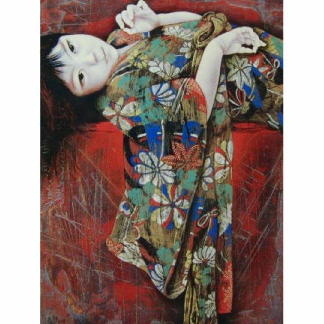 智内兄助、孟春、新品額装付、画集画、状態良好 の通販 by shion's