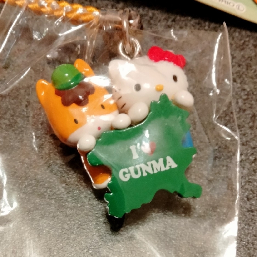 ハローキティ ぐんまちゃん I love GUNMA 根付けストラップの通販 by