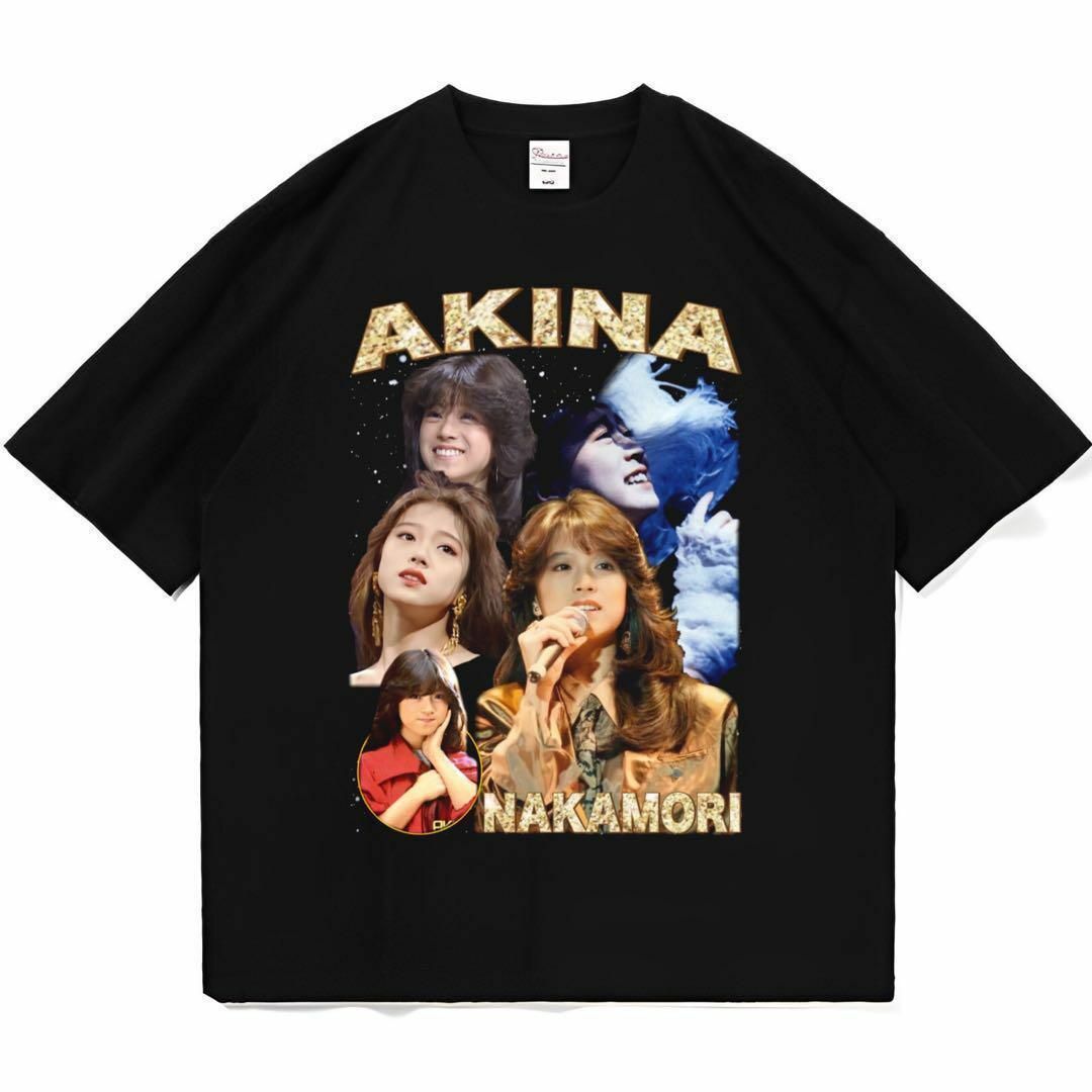 中森明菜 Tシャツ ブラック vintageの通販 by yutete ｜ラクマ