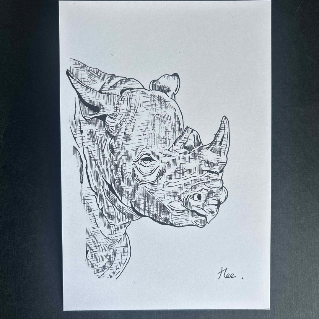 ボールペン画 サイの通販 by Tommy｜ラクマ