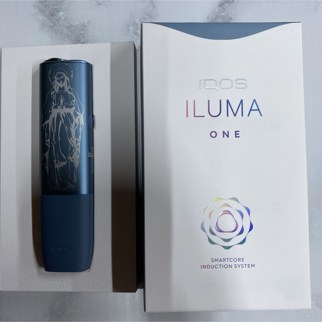 IQOS - iQOS ILUMA ONE イルマワン レーザー加工 聖母 マリア 聖書 青