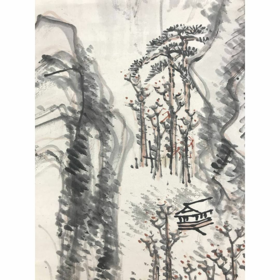 真作/平野五岳/山水画賛/秋山画賛/山水図/掛軸☆宝船☆AG-103の通販 by