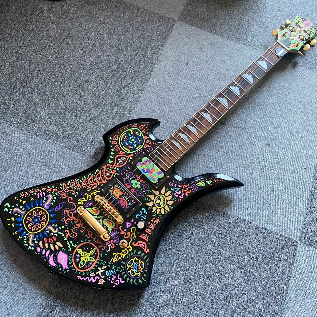 モッキンバード hideモデル初期サイケペイント ギター ARIA？の通販 by