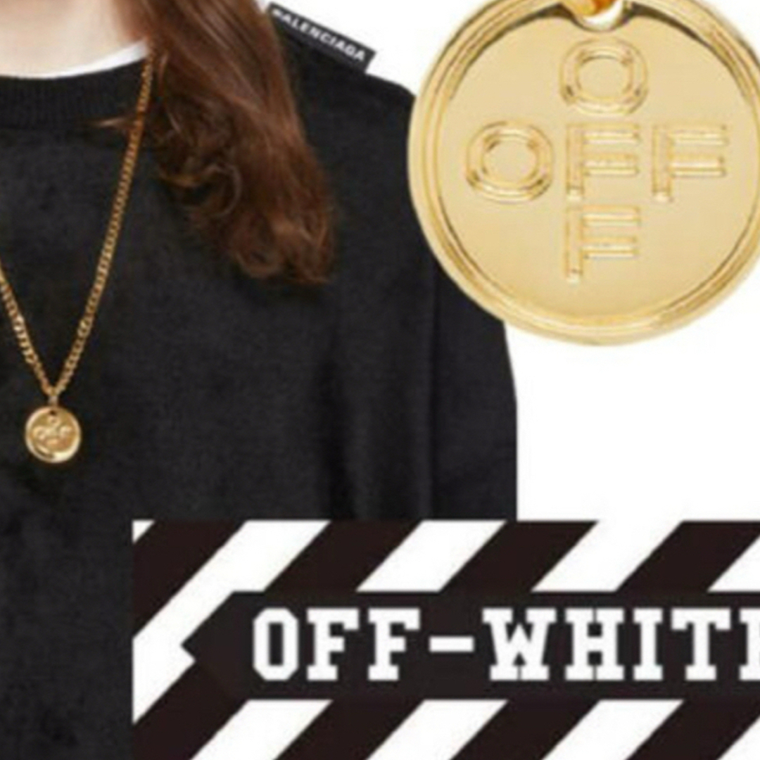 Off-White - オフホワイト 金 ネックレス チェーンの通販 by szk｜オフ